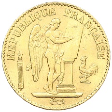 20 франков 1875 года А Франция — Фото №2