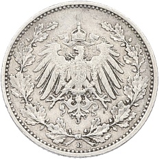 1/2 марки 1906 года E Германия — Фото №2