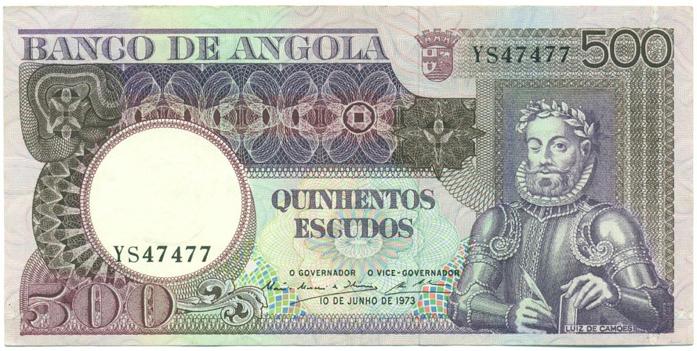500 эскудо 1973 года Ангола — Фото №1