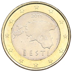 1 евро 2011 года Эстония — Фото №1