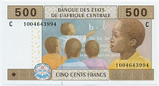 500 франков 2017 года Центрально-Африканский валютный союз — литера С (Чад) — Фото №1