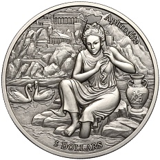 5 долларов 2021 года Самоа «12 Олимпийских богов в зодиаке — Афродита и Телец» — Фото №1