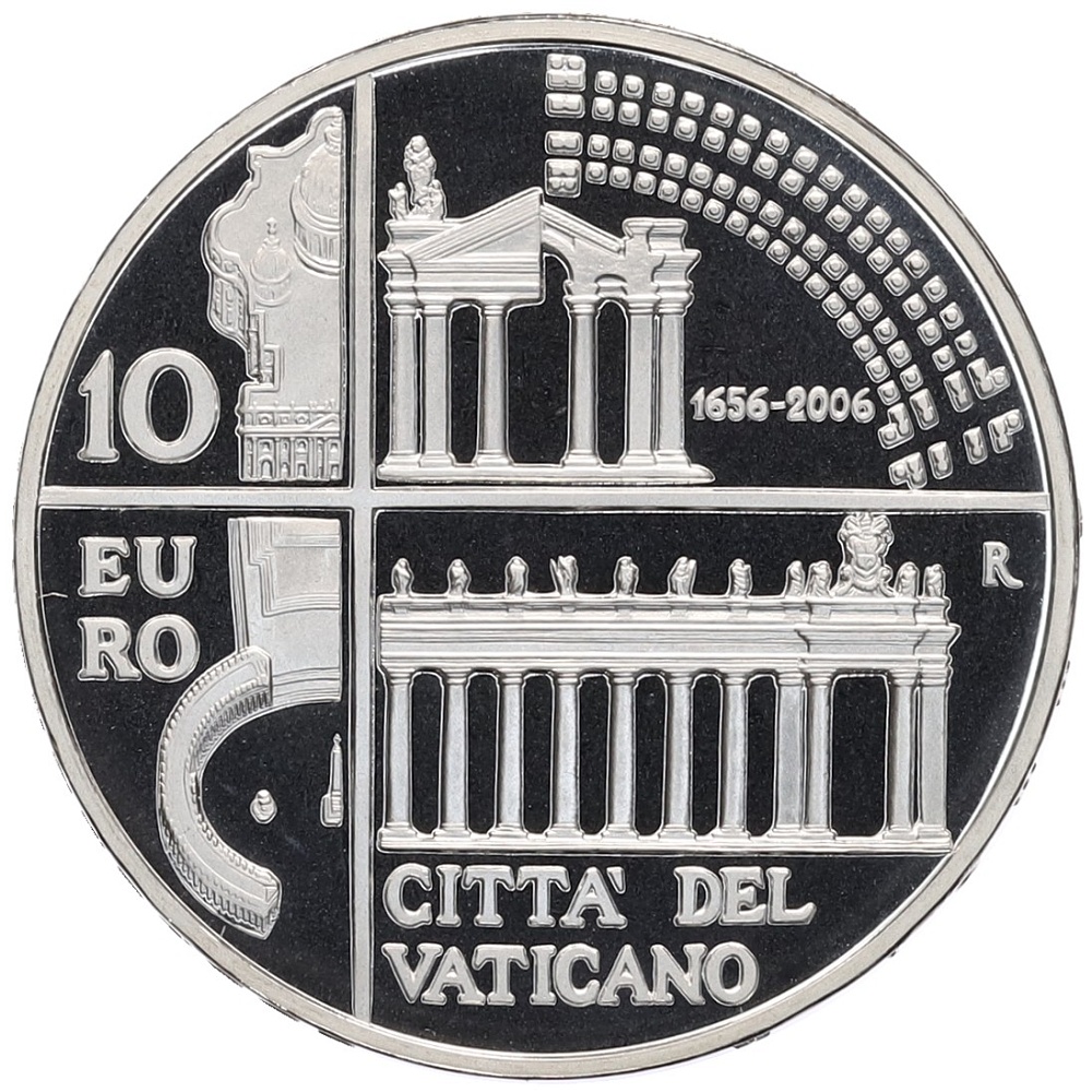 10 евро 2006 года Ватикан «350 лет Колоннаде Святого Петра» — Фото №1