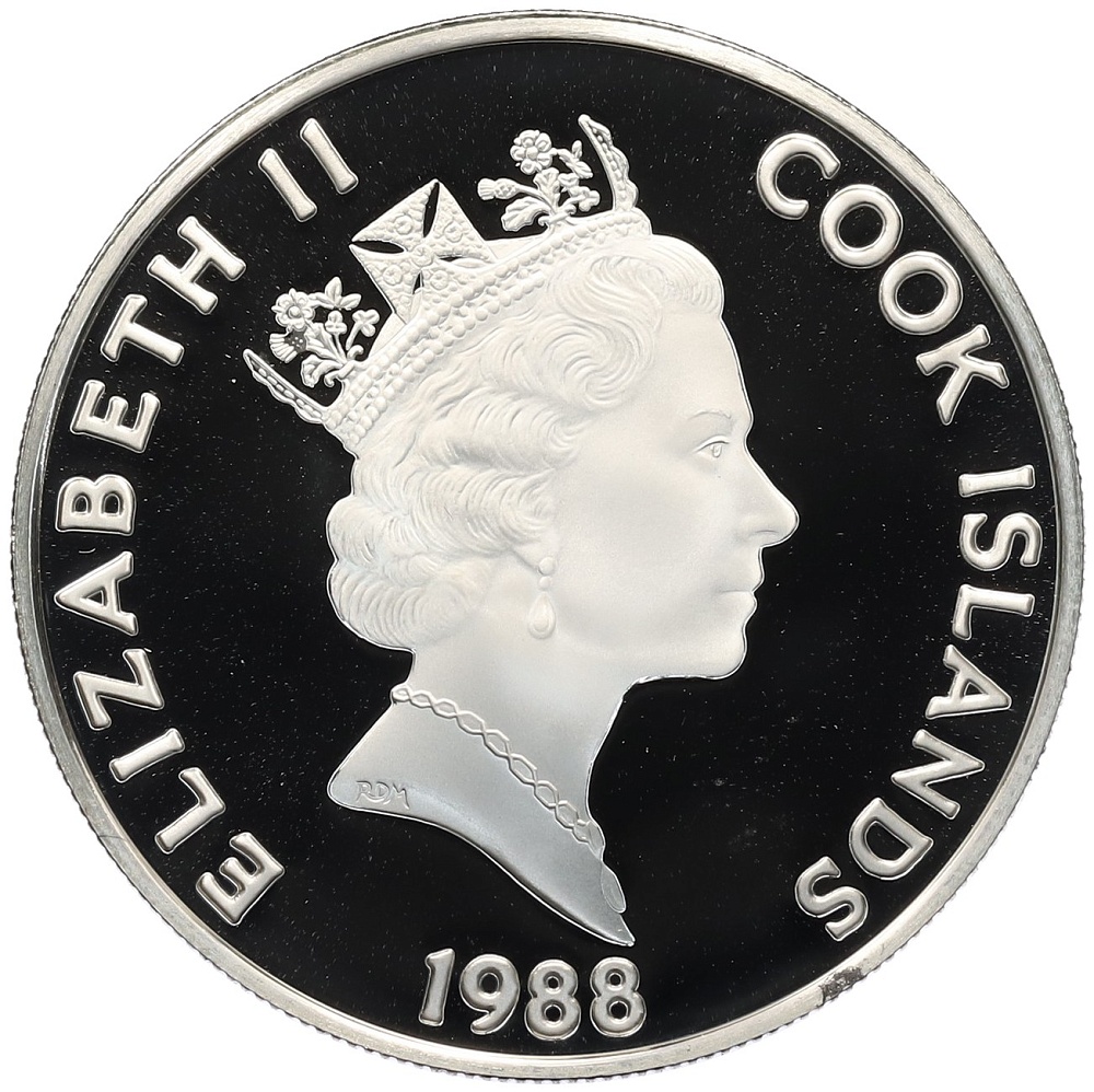 50 долларов 1988 года Острова Кука «Великие исследователи — Франсиско Писарро» — Фото №2