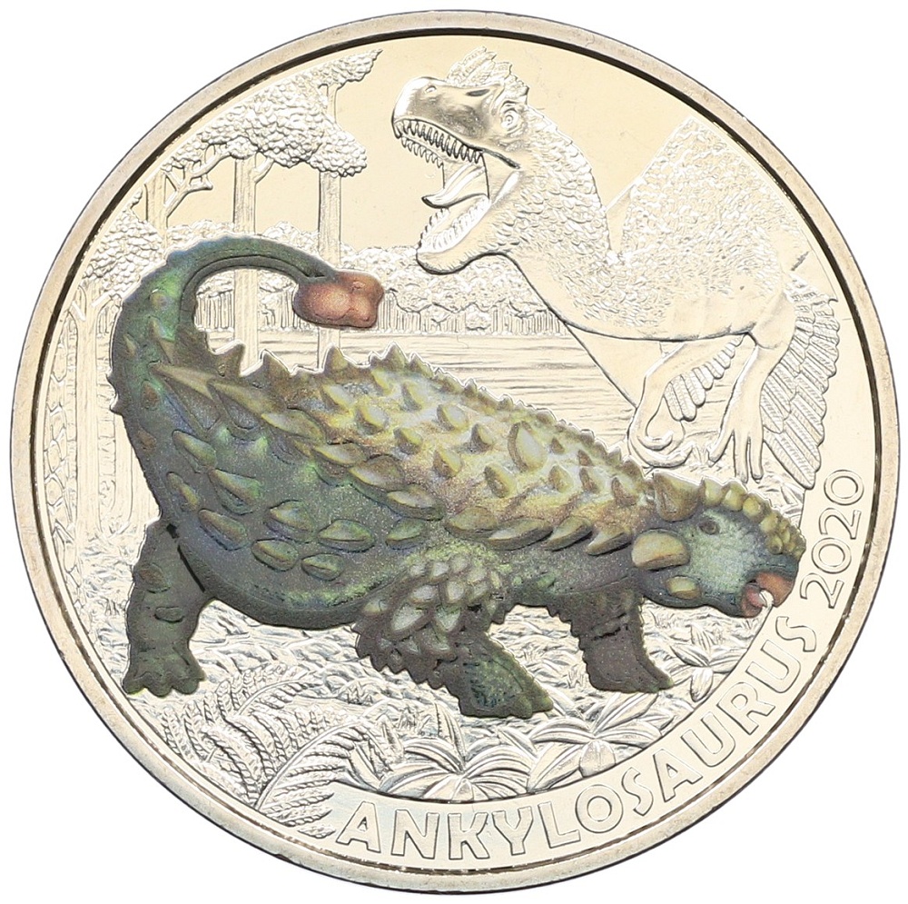 3 евро 2020 года Австрия «Супер динозавры — Анкилозавр» — Фото №1