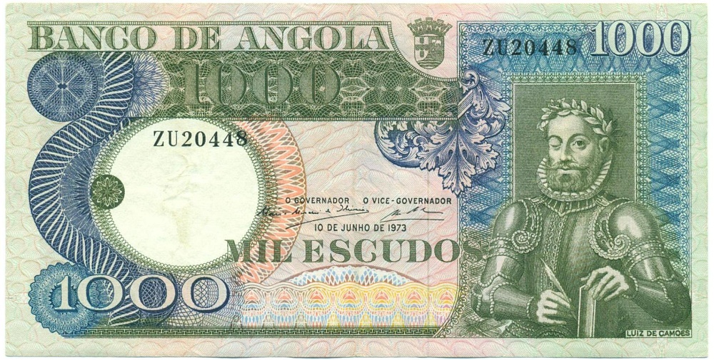 1000 эскудо 1973 года Ангола — Фото №1