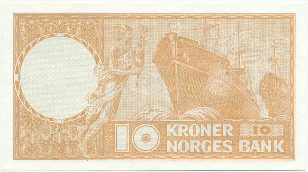10 крон 1972 года Норвегия — Фото №2