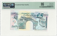 5 фунтов стерлингов 2000 года Гибралтар «Миллениум» — в слабе PMG (Superb Gem Unc 67) — Фото №2