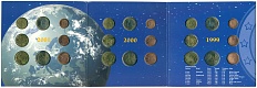 Набор из 24 евромонет 1999-2001 года Бельгия — Фото №2