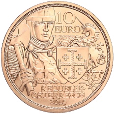 10 евро 2019 года Австрия «Рыцарские истории — Готфрид Бульонский» — Фото №2