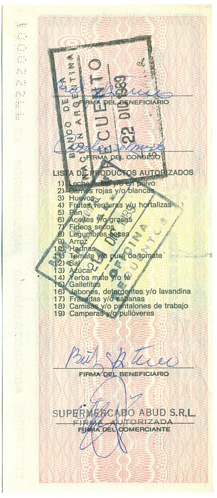 2500 аустралей 1989 года Аргентина — Фото №2