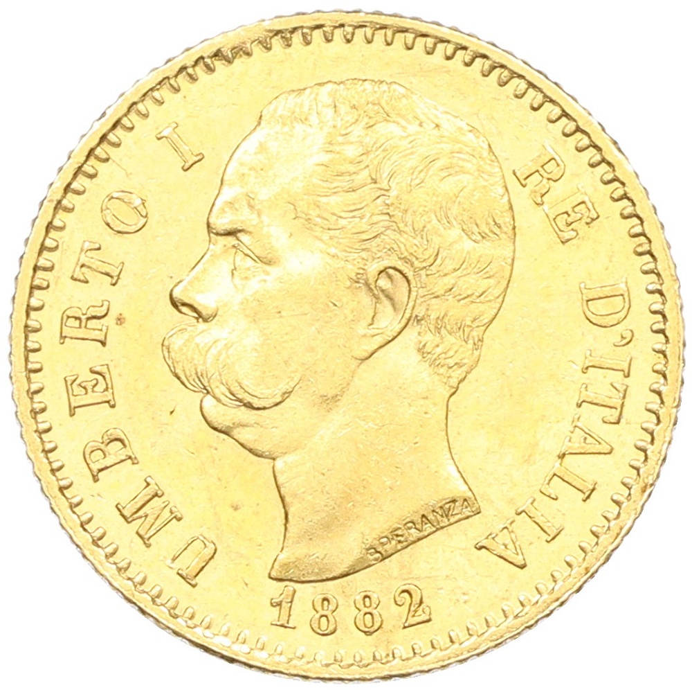 20 лир 1882 года Италия — Фото №1