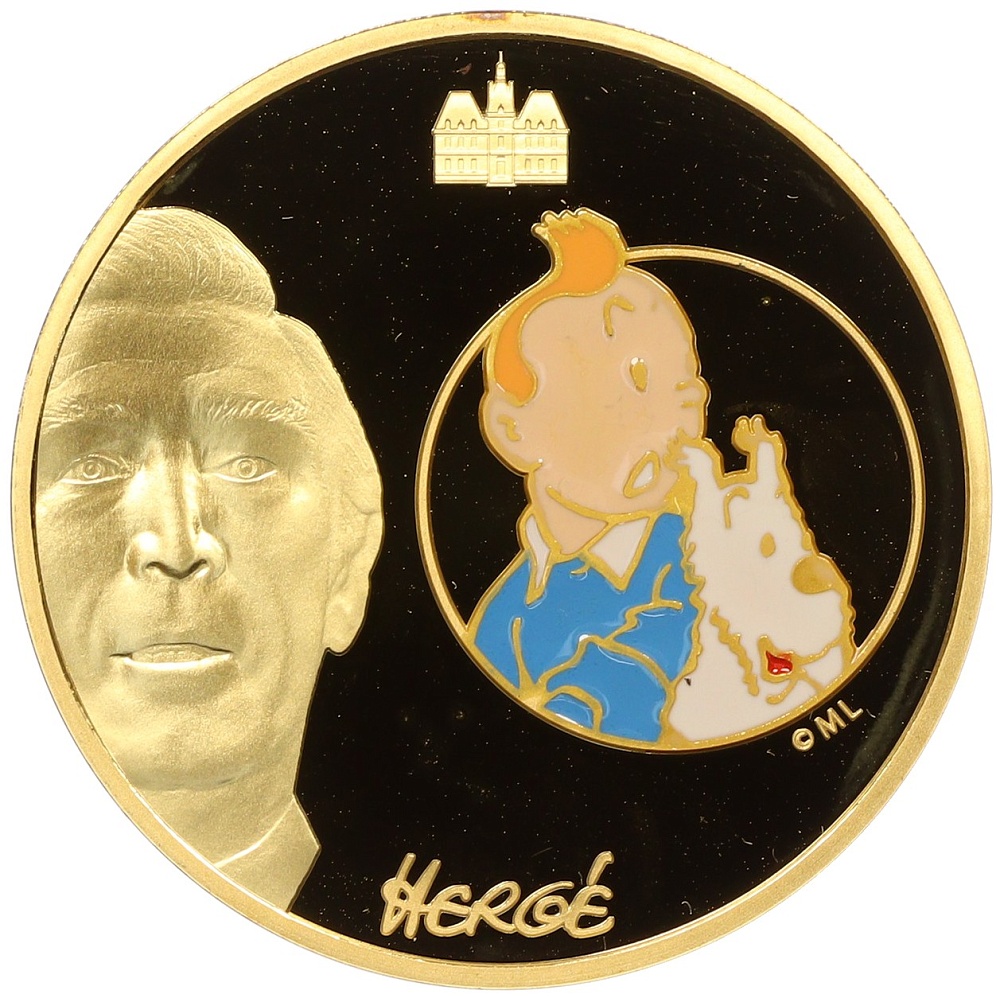 50 евро 2007 года Франция «100 лет со дня рождения Жоржа Реми — Тинтин» — Фото №1