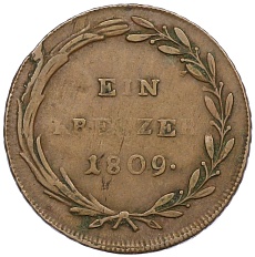 1 крейцер 1809 года Тироль — Фото №2