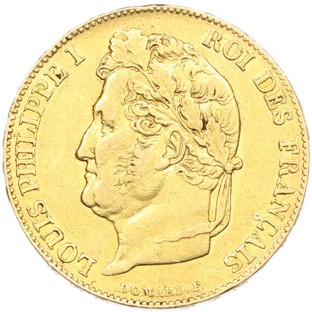 20 франков 1844 года A Франция — Фото №2