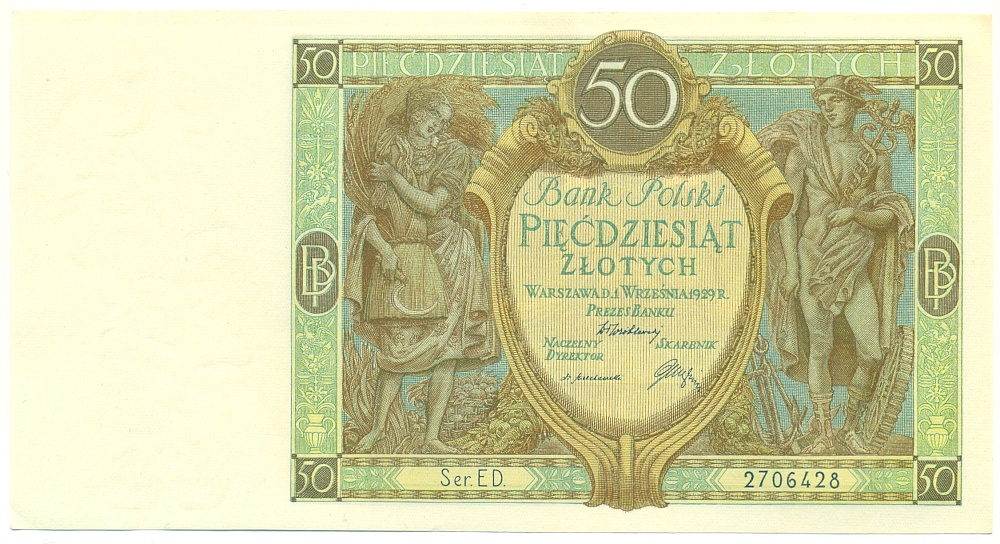 50 злотых 1929 года Польша — Фото №1