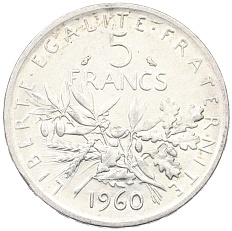 5 франков 1960 года Франция — Фото №1