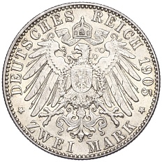2 марки 1905 года Германия (Саксония) — Фото №2
