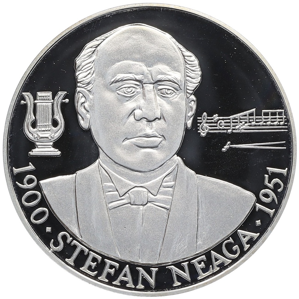 100 лей 2000 года Молдавия «100 лет со дня рождения Штефана Няги» — Фото №1