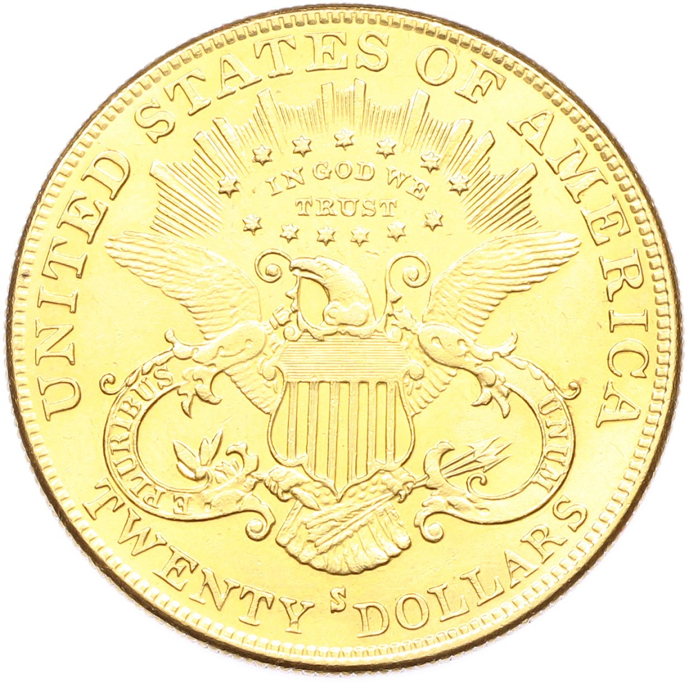 20 долларов 1882 года S США — Фото №2