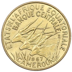 10 франков 1967 года Экваториальная Африка (Камерун) — Фото №1