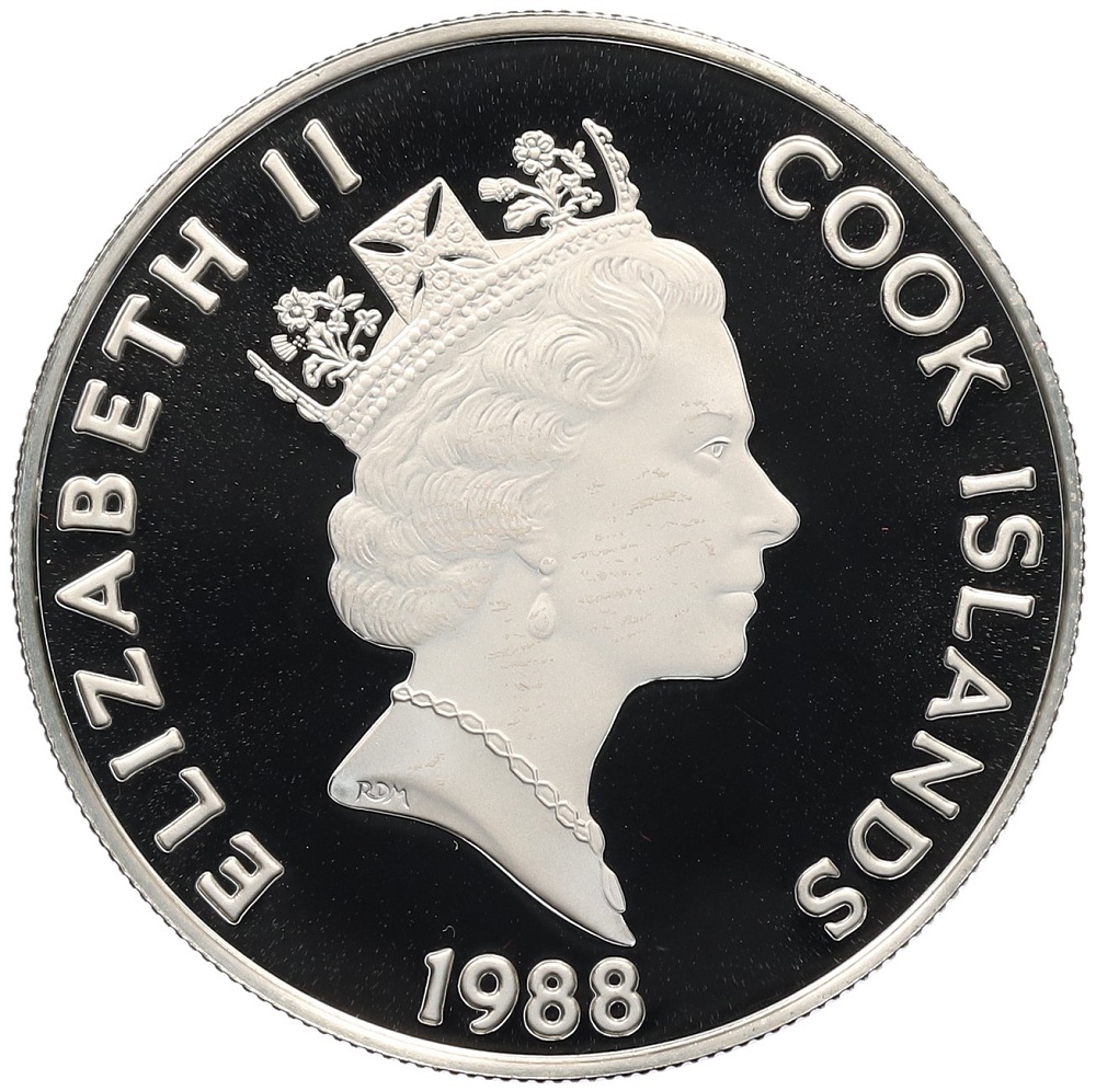 50 долларов 1988 года Острова Кука «Великие исследователи — Лейф Эрикссон» — Фото №2