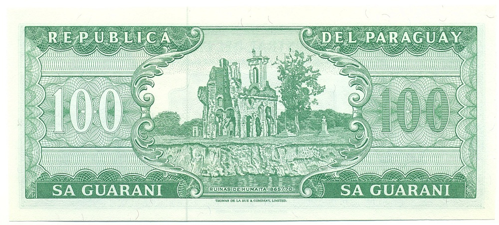 100 гуарани 1982 года Парагвай — Фото №2