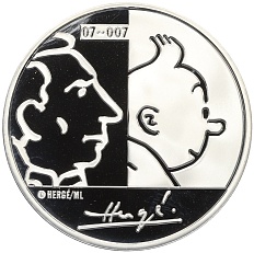 20 евро 2007 года Бельгия «100 лет со дня рождения Эрже» — Фото №1