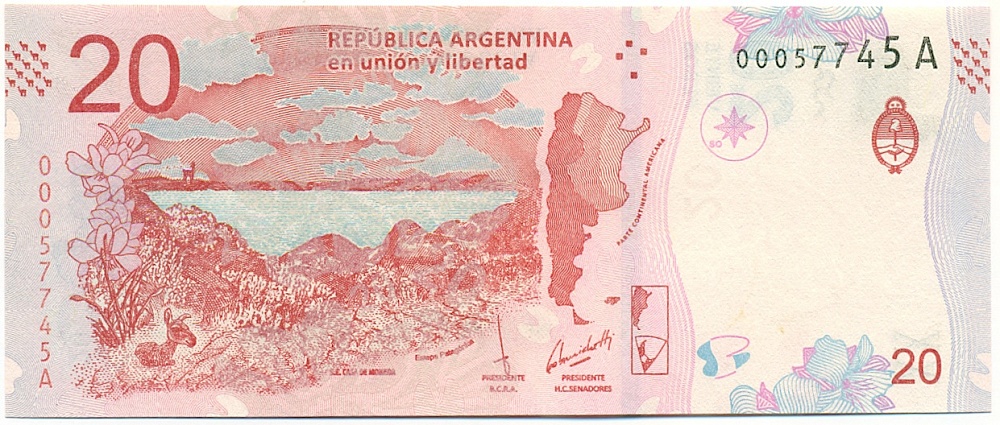 20 песо 2017 года Аргентина — Фото №2