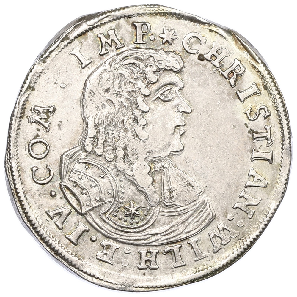 2/3 талера 1676 года Шварцбург-Зондерхаузен — Фото №1