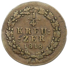 1/4 крейцера 1818 года Нассау — Фото №2