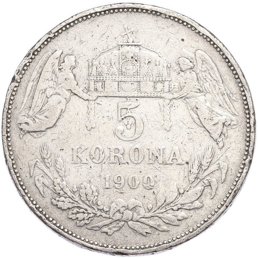 5 крон 1900 года Венгрия — Фото №1