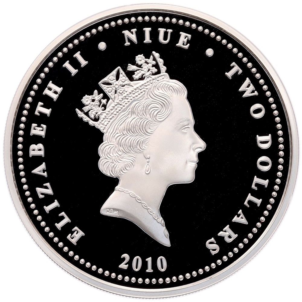 2 доллара 2010 года Ниуэ «Советский транспорт — Автобус» — Фото №2