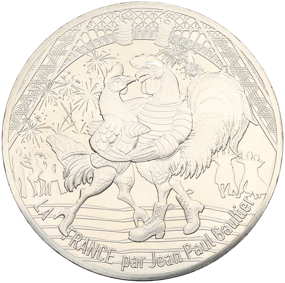 50 евро 2017 года Франция «Франция Жана-Поля Готье — Петух и курица» — Фото №1