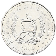 25 сентаво 2000 года Гватемала — Фото №2