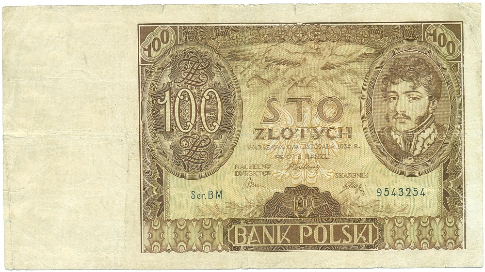 100 злотых 1934 года Польша — Фото №1