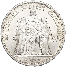 5 франков 1873 года А Франция — Фото №2