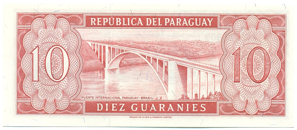 10 гуарани 1963 года Парагвай — Фото №2