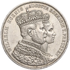 1 талер 1861 года Пруссия «Коронация Вильгельма I и Августы» — Фото №1