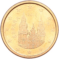 1 евроцент 2015 года Испания — Фото №1