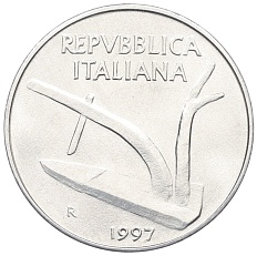 10 лир 1997 года Италия — Фото №1