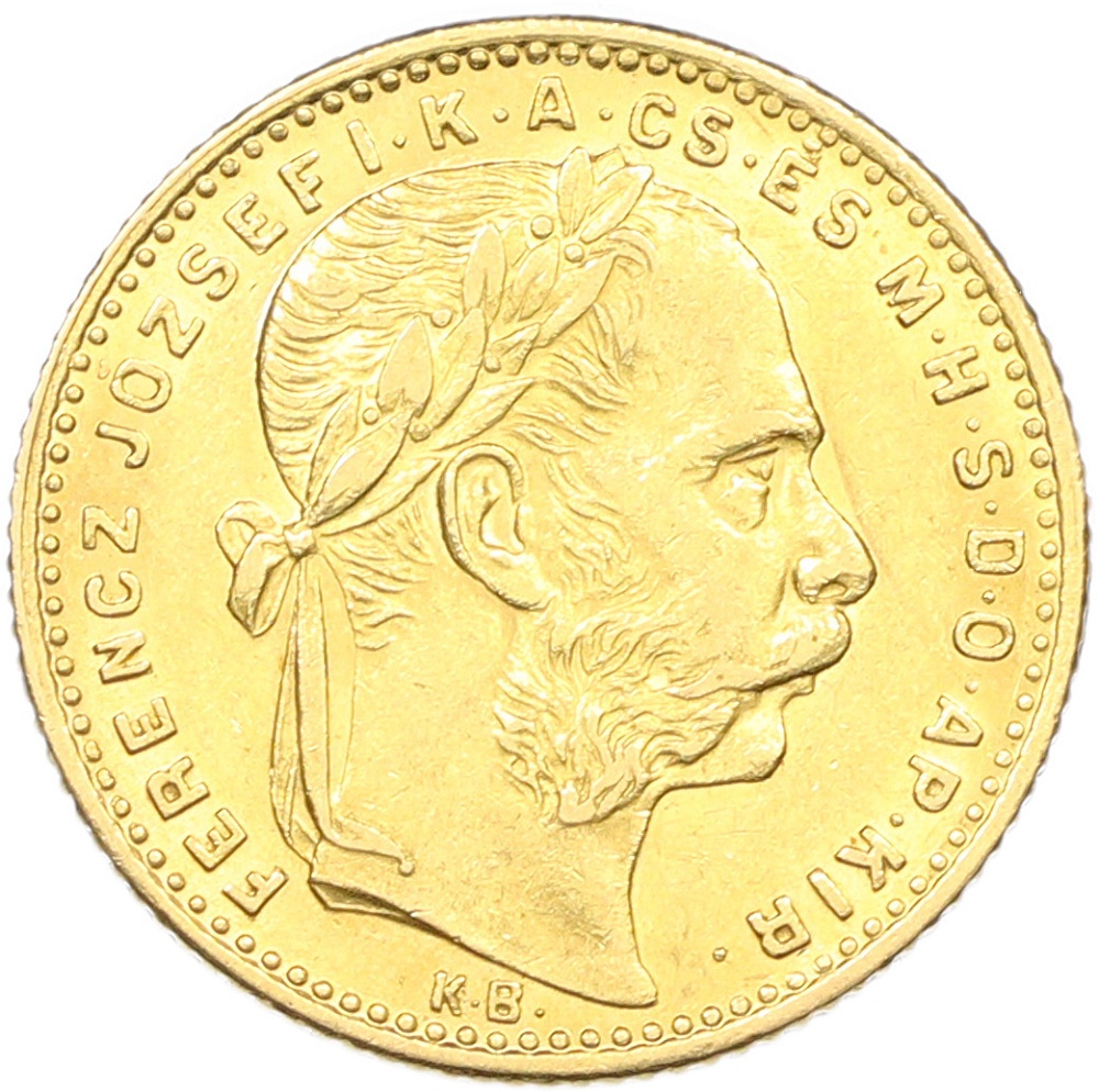 20 франков (8 форинтов) 1881 года Венгрия — Фото №2