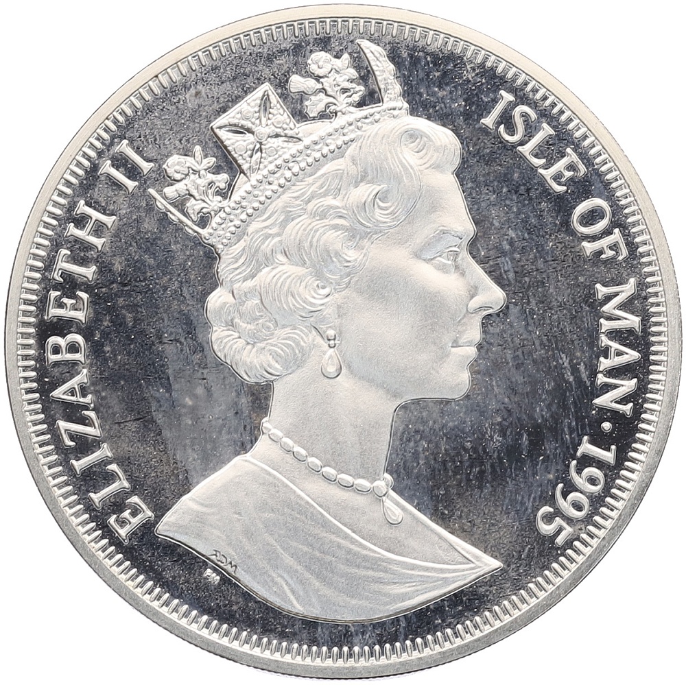 1 крона 1995 года Остров Мэн «Изобретения современного мира — Джон Лоуги Бэрд, телевизионное оборудование» — Фото №2