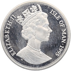 1 крона 1995 года Остров Мэн «Изобретения современного мира — Джон Лоуги Бэрд, телевизионное оборудование» — Фото №2