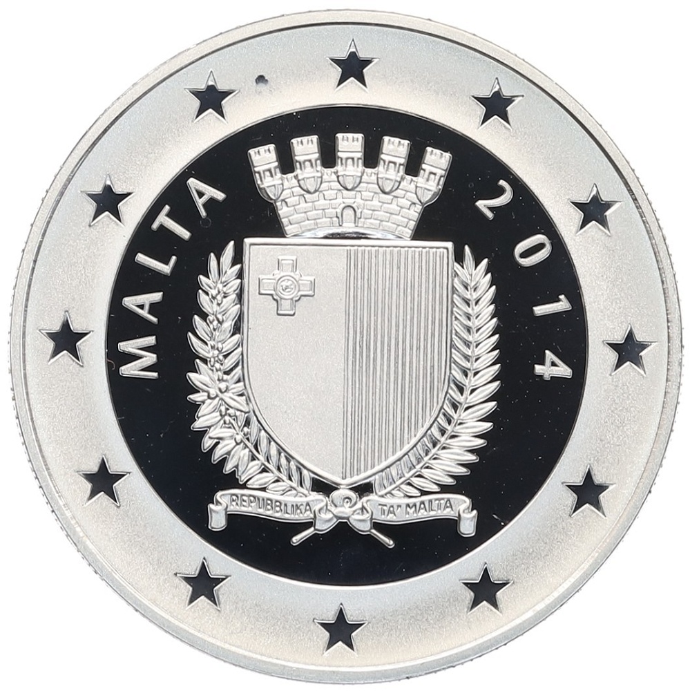 10 евро 2014 года Мальта «Отель Auberge d Aragon» — Фото №2