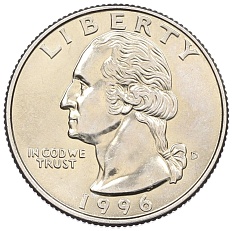1/4 доллара (25 центов) 1996 года D США — Фото №1