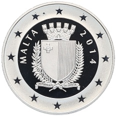 10 евро 2014 года Мальта «Отель Auberge d Aragon» — Фото №2