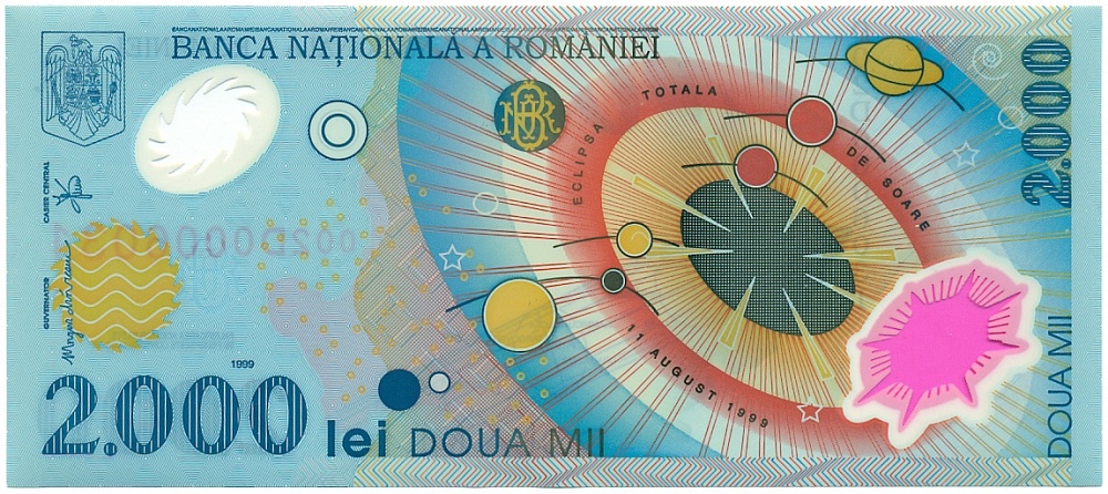 2000 лей 1999 года Румыния — Фото №1