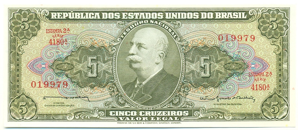 5 крузейро 1964 года Бразилия — Фото №1