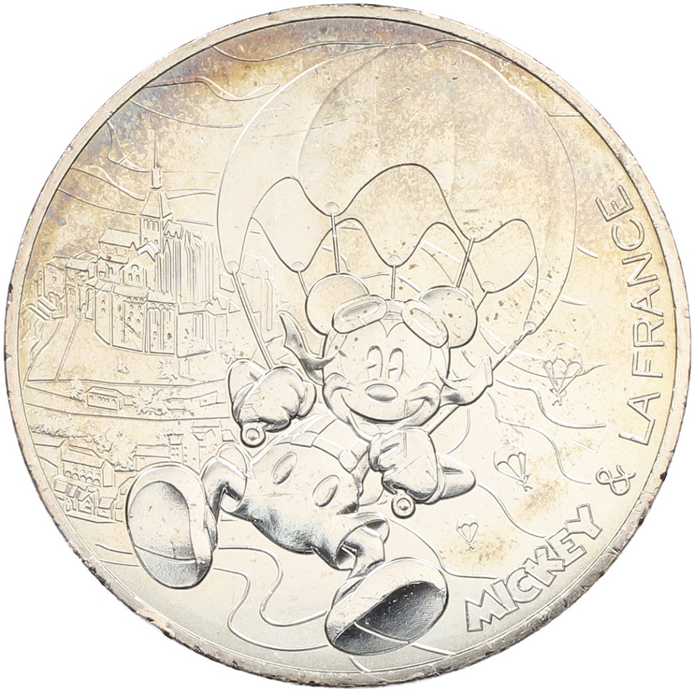 10 евро 2018 года Франция «Микки Маус и Франция — Аббатство Мон-Сен-Мишель» — Фото №1
